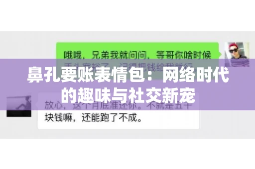 鼻孔要账表情包：网络时代的趣味与社交新宠