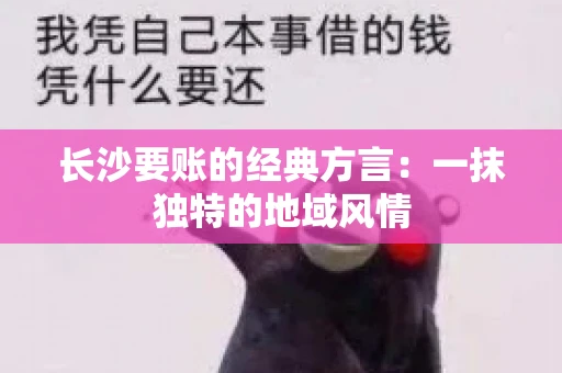 长沙要账的经典方言：一抹独特的地域风情