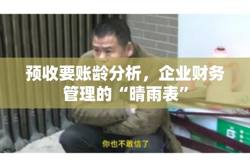 预收要账龄分析，企业财务管理的“晴雨表”
