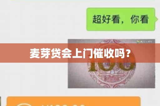 麦芽贷会上门催收吗？
