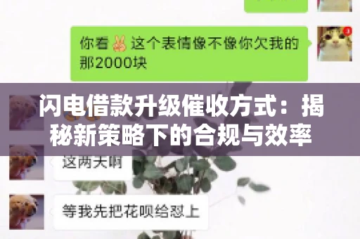 闪电借款升级催收方式：揭秘新策略下的合规与效率