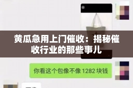 黄瓜急用上门催收：揭秘催收行业的那些事儿